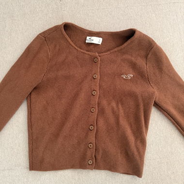 Cardigan in maglia Hollister marrone