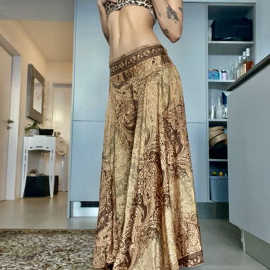 Pantalon boho à motifs cachemire
