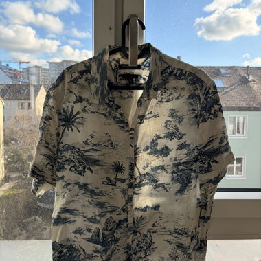White and blue summer shirt