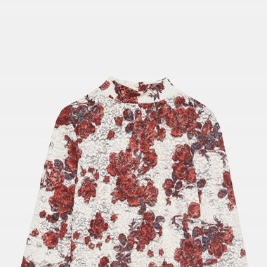 ZARA Bluse mit Blumenmuster Gr. M
