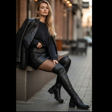 Bottes cuissardes noires