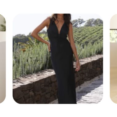 Schwarzes Maxikleid