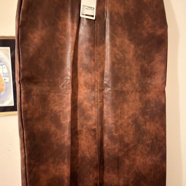 Jupe midi en simili cuir Mochy