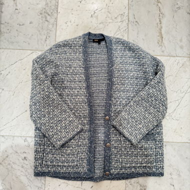 MAJE Grey knit button cardigan