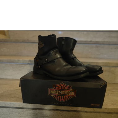 Schwarze Harley-Davidson-Stiefel
