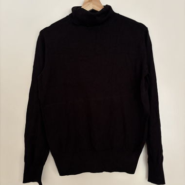 Pull col roulé noir L/40