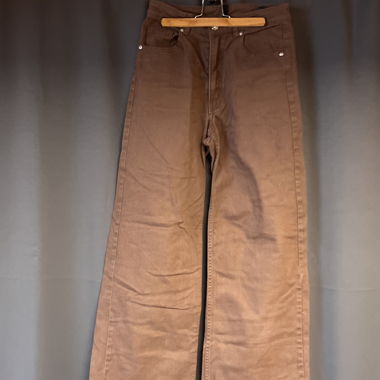 Pantaloni Marroni a Gamba Larga