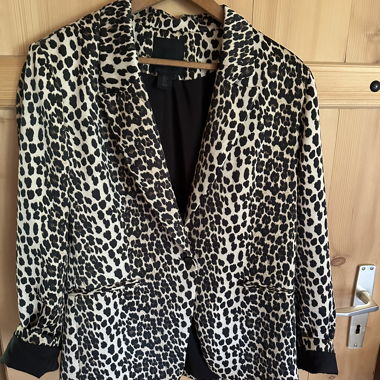 Blazer con stampa leopardata