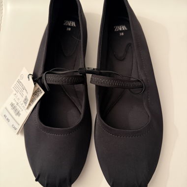 ZARA New Black Ballerinas EU 38