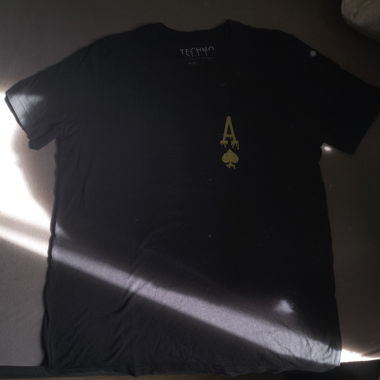 T-shirt noir Techno avec as de pique