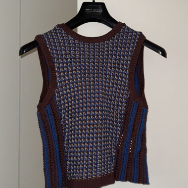 Monoprix crochet top tricolore