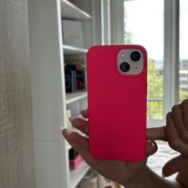 Coque iPhone rose fluo