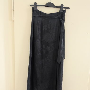Vintage Maxi Rock Seide Blumen