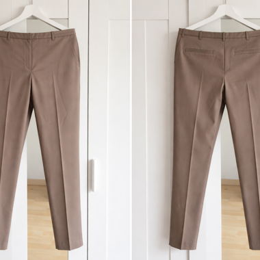 Beige Stoffhose 
