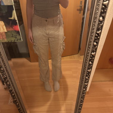 Cargohose Beige