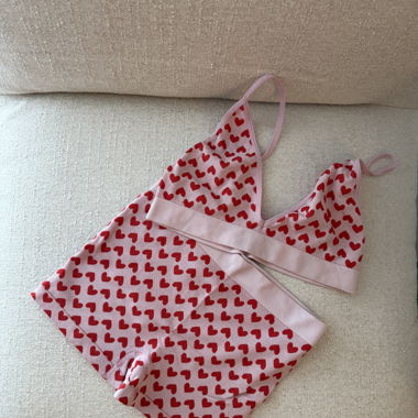 Set intimo con cuori