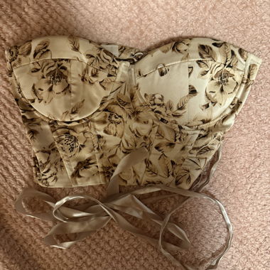 Corsetto floreale beige SHEIN