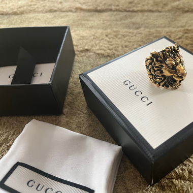 Gucci Original, Löwenring, Gold, Gr. 53