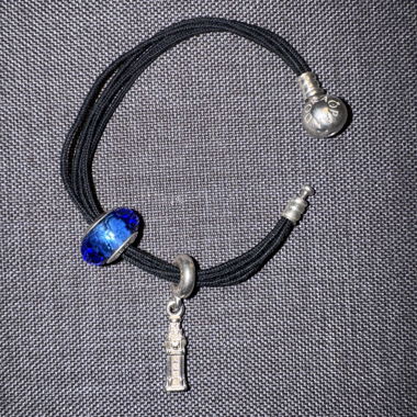 Pandora bracelet with two charms