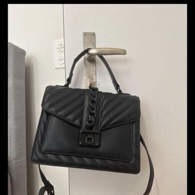 Schwarze kunstleder Handtasche