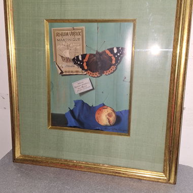 Framed Still Life with Admiral Butterfly