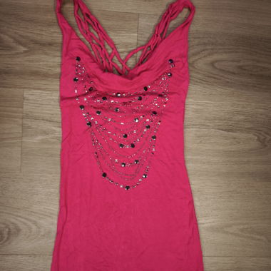 Pink glittery top