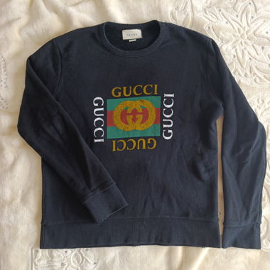 Felpa Gucci vintage Autentica, logo retrò, di lusso