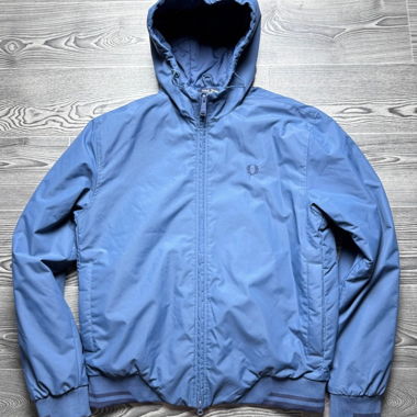 Giacca con cappuccio Fred Perry blu M