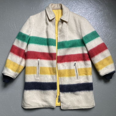 1950 Hudson's Bay Reversible Blanket Jacket
