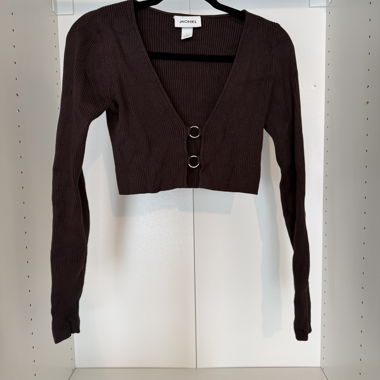 Cardigan corto coste marrone
