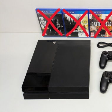 Sony PlayStation 4, 2 Controller, 3 Games