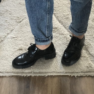 derbies en cuir  vernis Zign