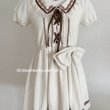 Liz Lisa Cream Knit Babydoll Dress Size S/small M