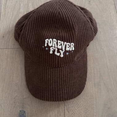 Casquette en velours côtelé marron «Forever Fly»