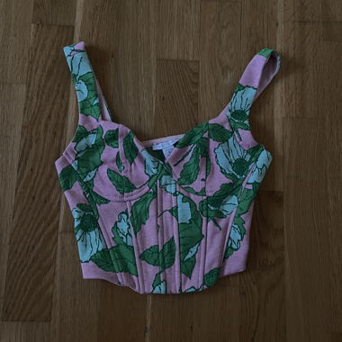 Geblümtes Bustier/Korsett-Top