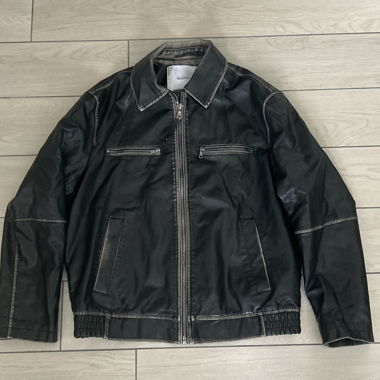 Black faux leather jacket