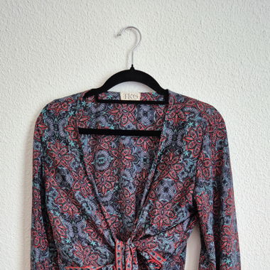 Wickeltop aus indischem Saree, Handmade