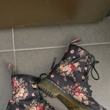 Bottes Dr Martens, en toile à fleurs, taille 39