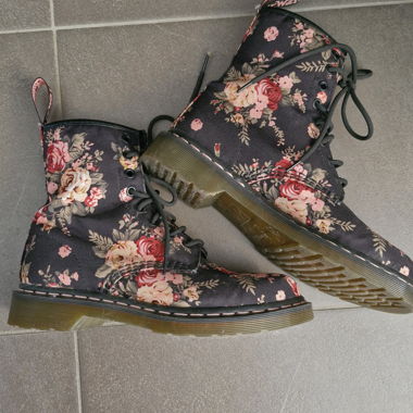 Bottes Dr Martens, en toile à fleurs, taille 39