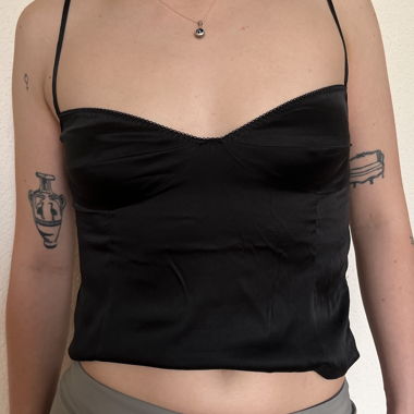 ST AGNI Charcoal Seiden-Top (Cami)