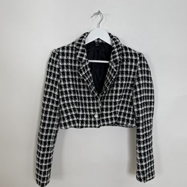 Giacca cropped in tweed Windsor