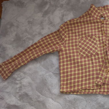 Chemise à carreaux jaune