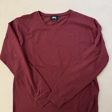 Stüssy burgundy longsleeve
