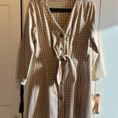 Vestito Mango beige a quadri