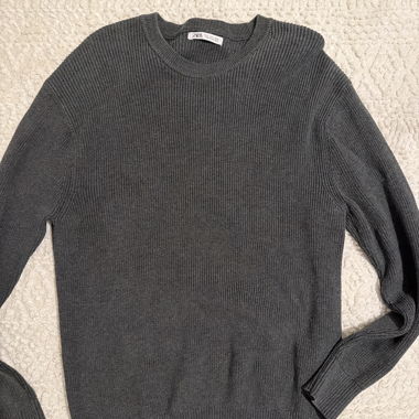 Zara Strickpullover Grau