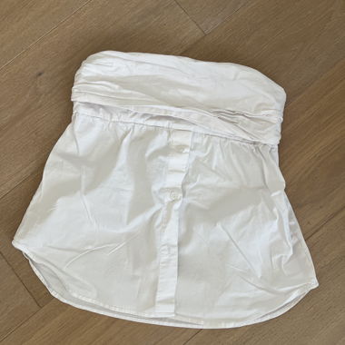 Haut blanc sans bretelles pour femme