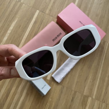White Miu Miu Sunglasses