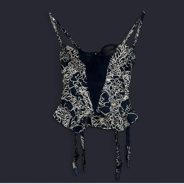 Corset black and gold
