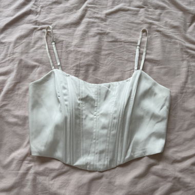 BERSHKA cropped corset top