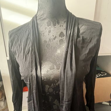 veste transparent noir